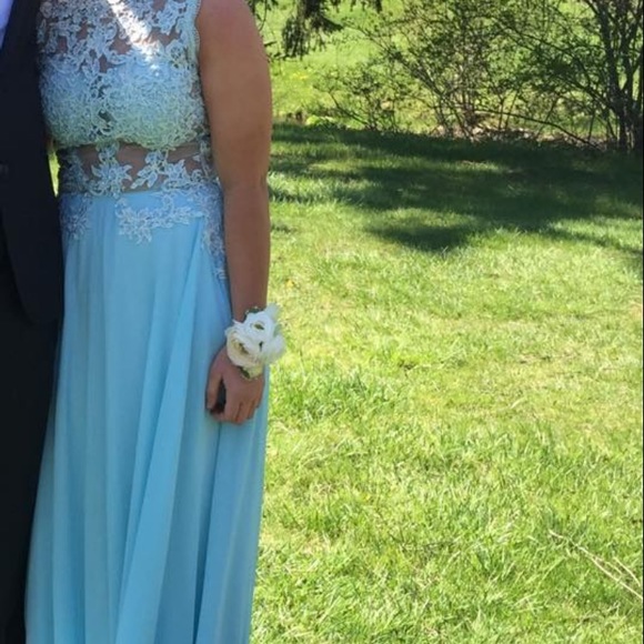 Light Blue Formal Dress - size 6/8 - Picture 6 of 6